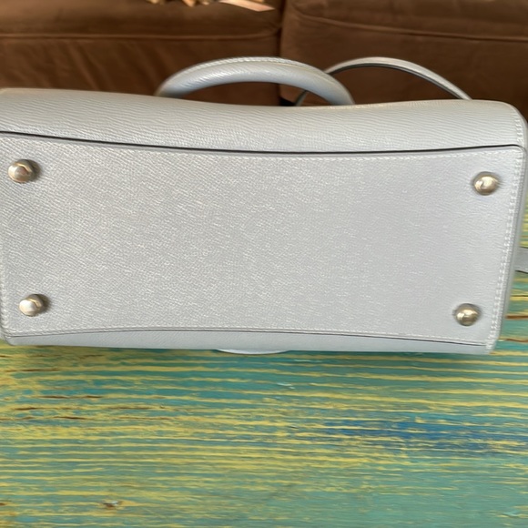 Coach light blue leather handbag - Picture 3 of 9